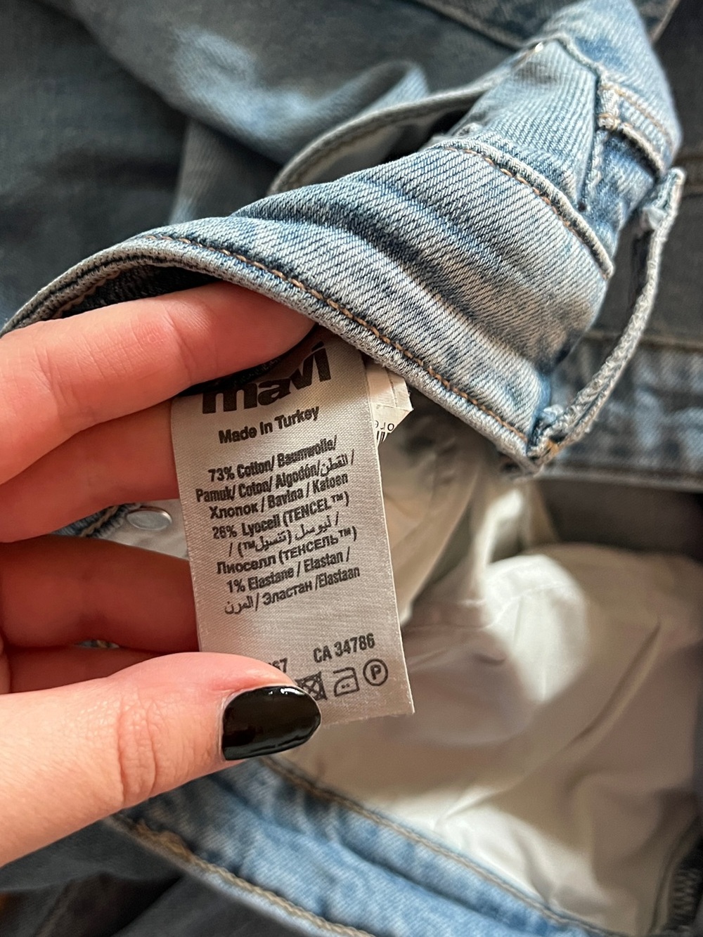 Mavi Grace Light Blue High-Rise Wide-Leg Jeans - Picture 6 of 8